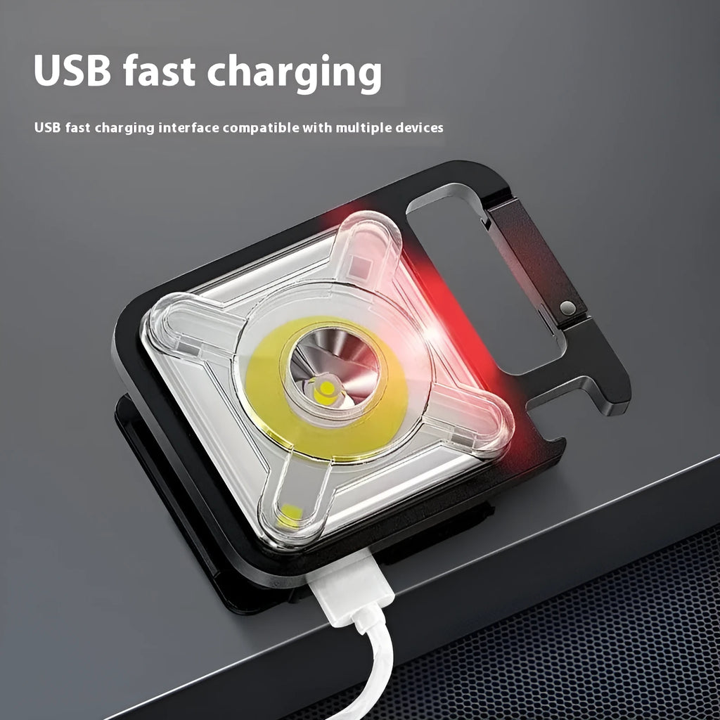 Mini keychain headlamp T136 strong light portable headlight with ABS casing
