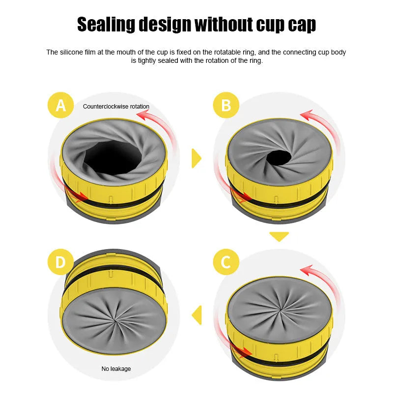 Twist top lidless double wall insulated travel cup with silicone membrane seal, 300ml, available in multiple colour styles
