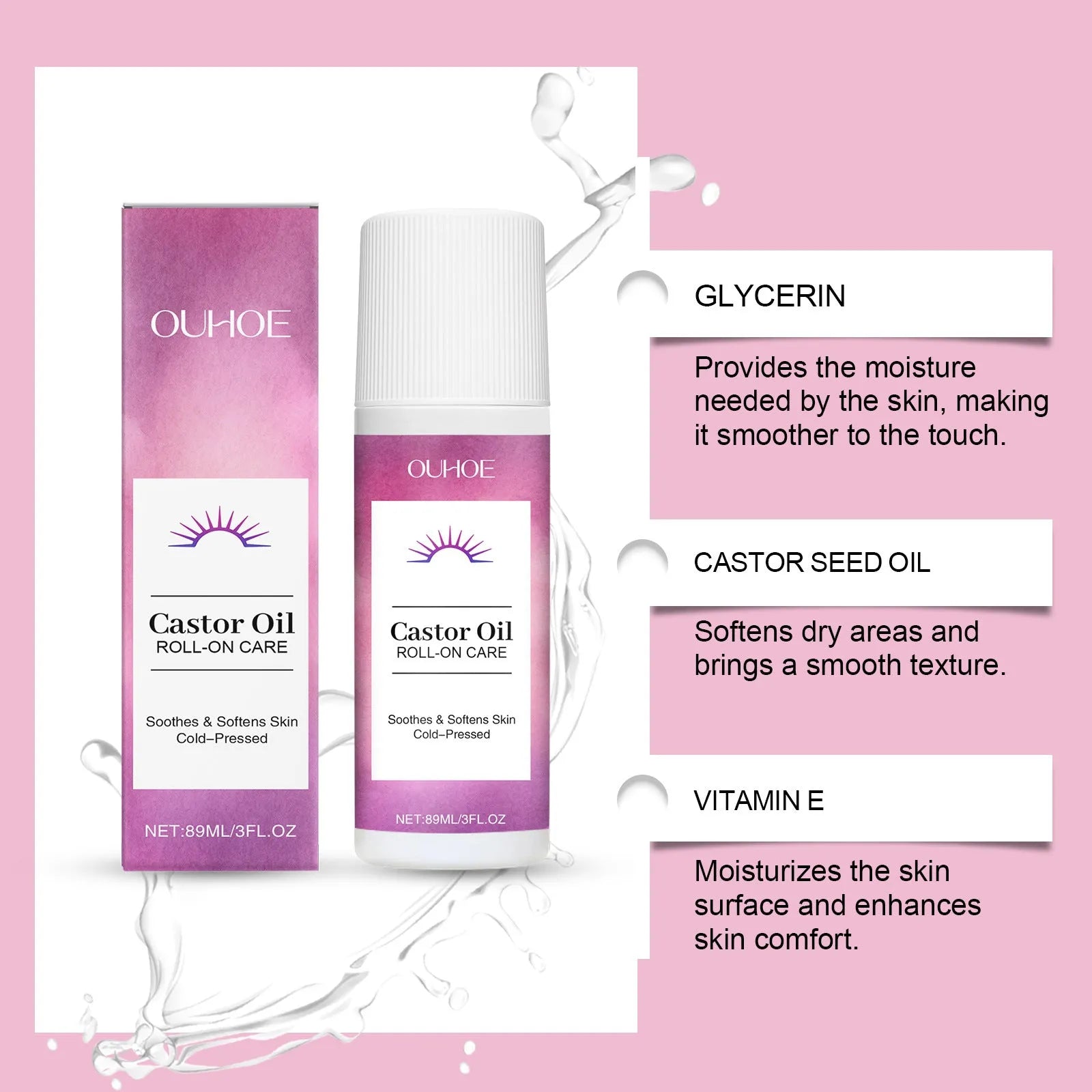 89ml skin moisturising body treatment oil bottle with care oil for universal skin type application