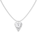 Love Women's Fashion clavicle chain in 925 silver with O-ring chain and love pendant