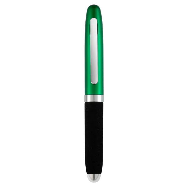 EVA metal cap mini ballpoint pen showing metal body and cap, with colour options displayed.