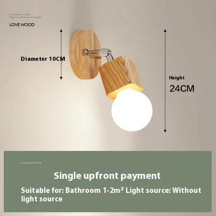 24cm white plastic LED wall lamp with integrated mirror cabinet