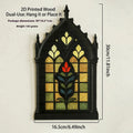 Black wooden Gothic style door frame storage rack wall mounted pendant decoration