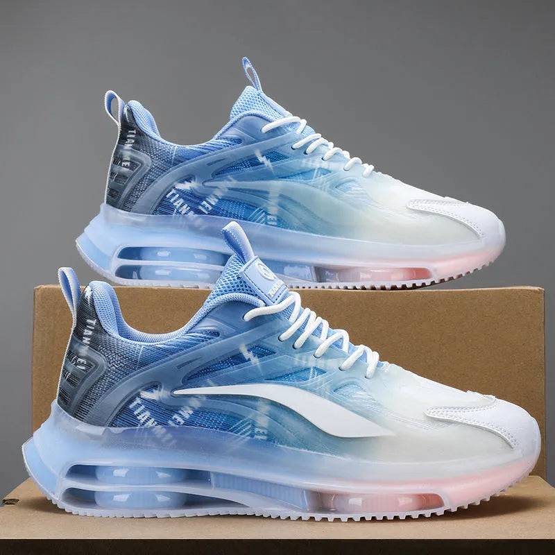 Fashion outdoor large size casual sneakers with fabric upper and lace-up closure