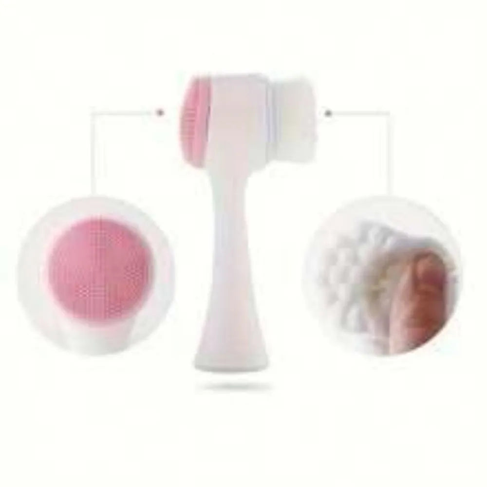 Blue and pink easy clean nylon pet paw brush grooming tool for dogs and cats