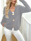 Women's black deer plush long sleeve sweater coat with princess sleeves in street hipster style