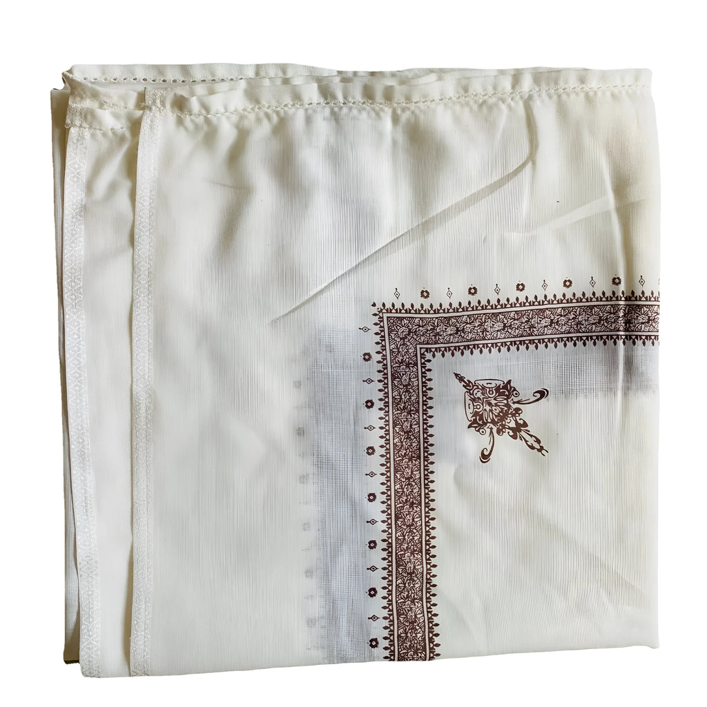 Printed square polyester scarf in six colour options measuring 138cm x 138cm