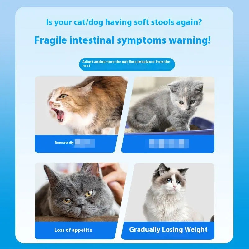 Bottle of 180 pet probiotic tablets for dog and cat digestive health support.