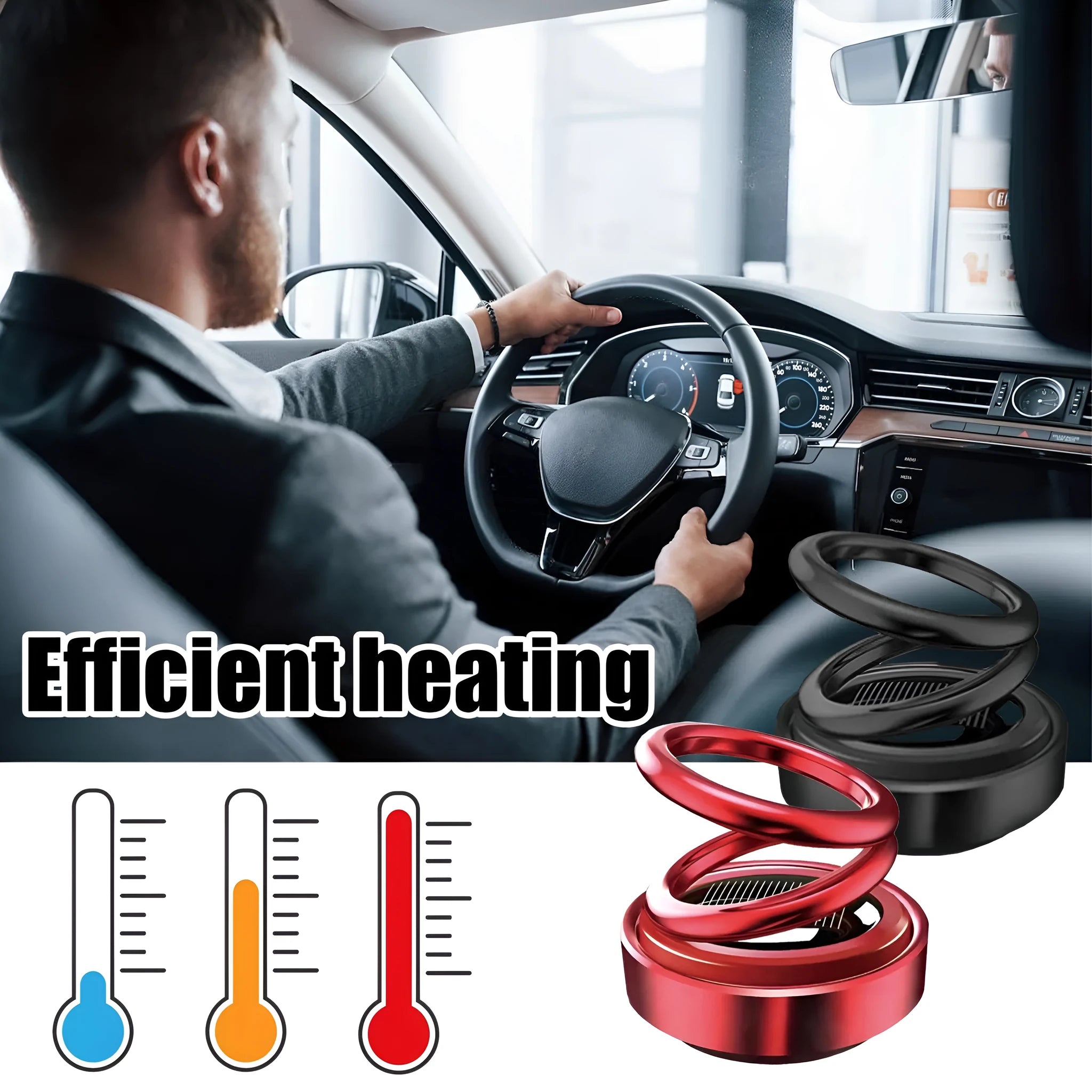 Compact black miniature vibration radiator for car heat dissipation measuring 5.1cm by 6cm