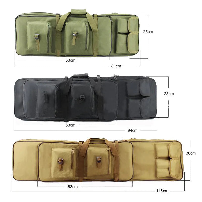 Portable Oxford fishing bag in black, beige green, beige khaki, or CP colour, available in 0.85m, 1m, and 1.2m lengths, unisex outdoor sports bag.