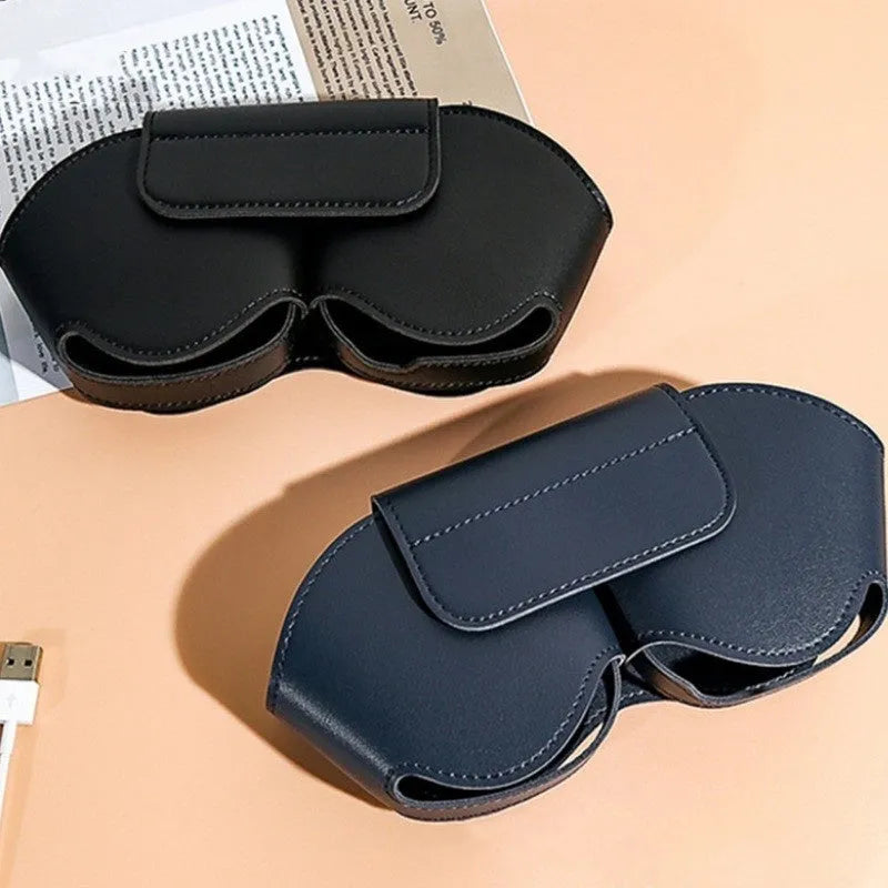 Black PU leather protective case for Apple AirPods Max headphones