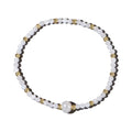 Natural stone geometric bracelet with elliptical elements showing colour variations BB24071801A to O