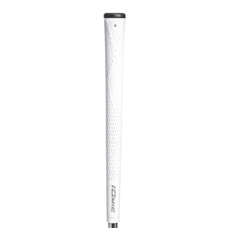 TPE and TPR material golf club grip shown in assorted colours including pink, red, blue, and black with coloured heads.