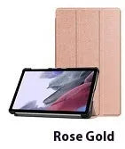 Lenovo Tab P12 protective case in apricot colour with a 3-fold stand open, showing the magnetic closure.