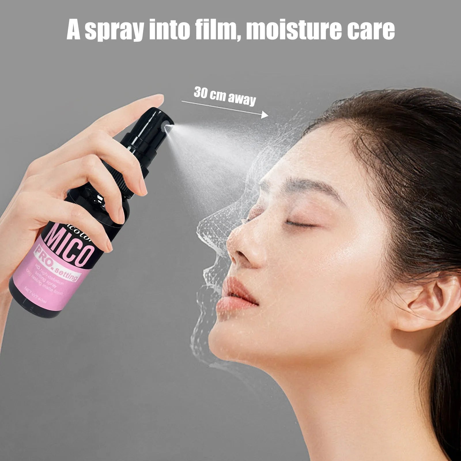 Makeup primer and finishing spray set with 45ml pre makeup lotion and 40ml final sealer spray