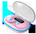 Sleep Bluetooth headset earplugs for side sleep with digital display in black