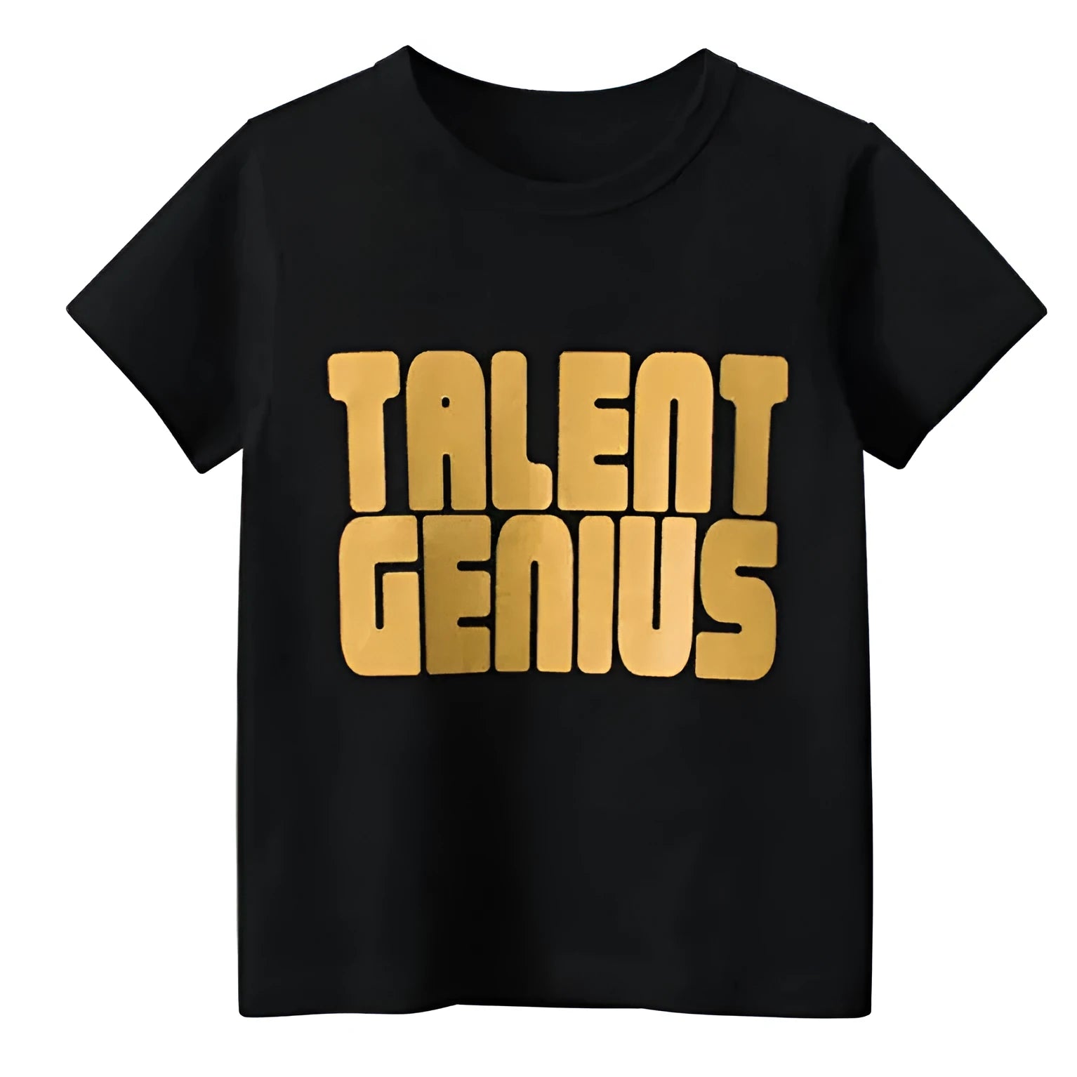 Men's black geometric print short sleeve pullover with loose fit street fashion style