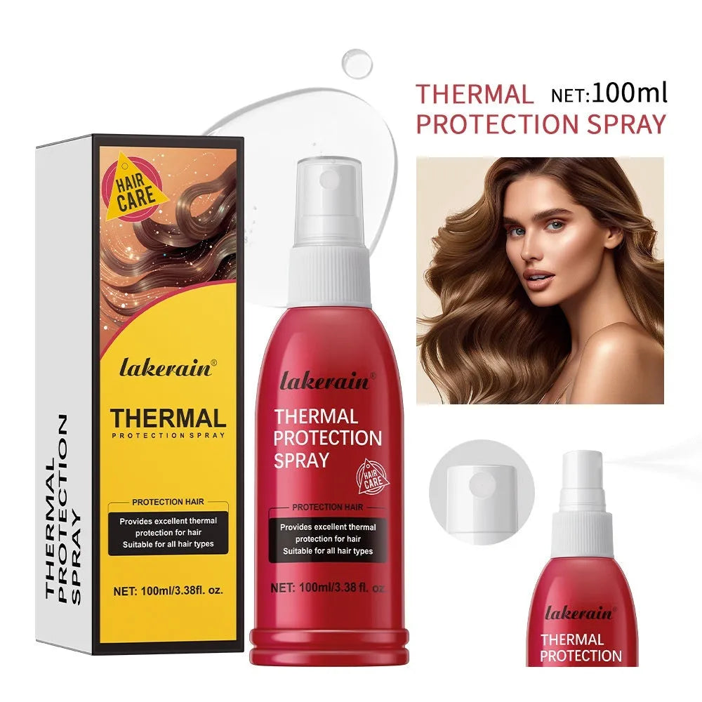 Lakerain Hair Thermal Protection Spray bottle with moisturising nourishing anti-thermal iron protection formula