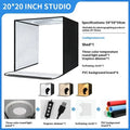 50cm collapsible studio light box with USB-powered three-colour temperature LED panels