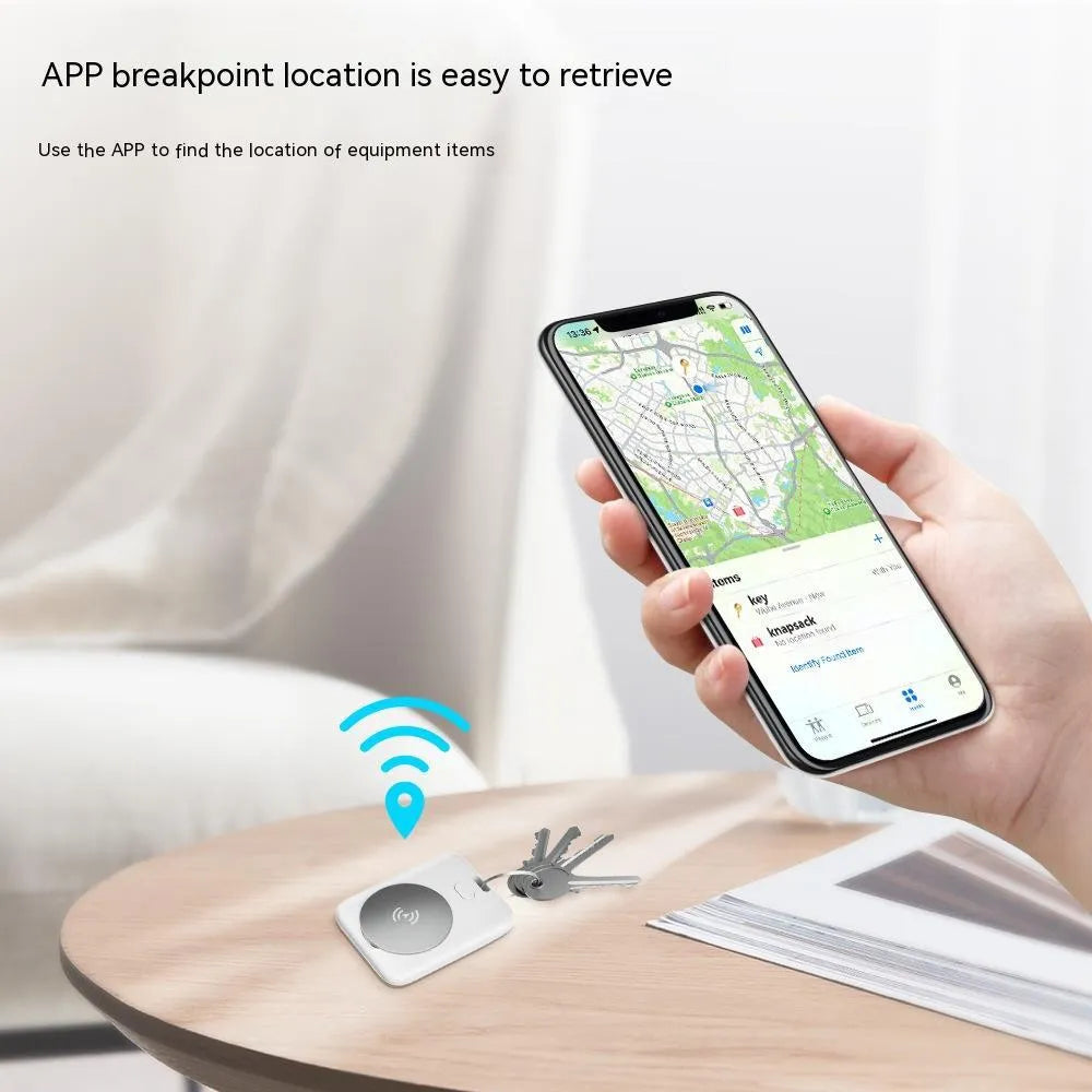 White ABS plastic pet GPS tracking device for cats and dogs with Apple compatibility