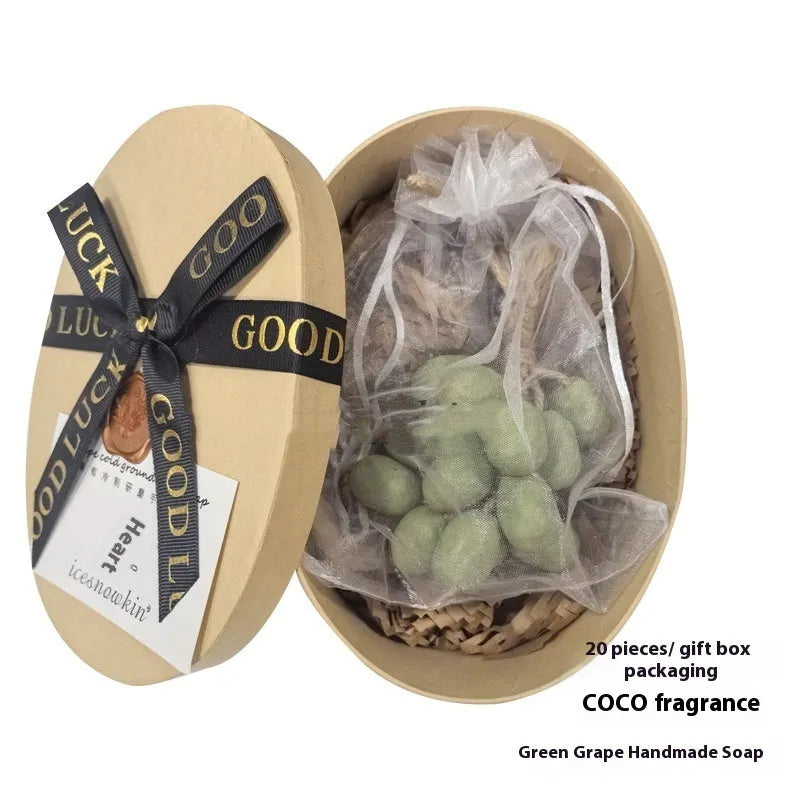 Handmade grape soap 120g bar in black, green or purple with bulk packaging options