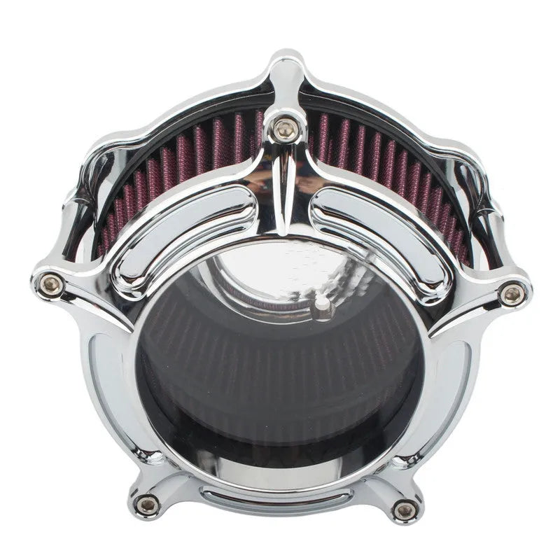 MP09-JJL aluminium car air filter in black, red, blue, or electroplated finish options.
