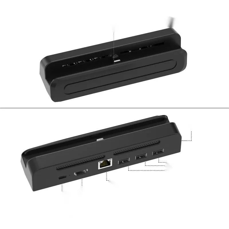 Portable game console adapter with aluminium alloy housing for 4K HD projection to a TV.