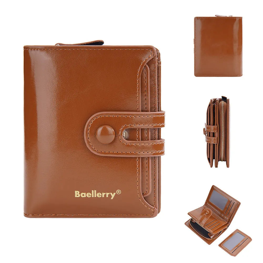 Women's PU leather card holder wallet in a choice of eight colours with polyester lining.