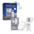 Collagen moisturising skincare set with a gel mask and a 30ml bottle of facial essence.