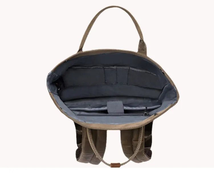 Polyester casual backpack in black, dark grey, or green with internal computer pocket and under 20 litre capacity