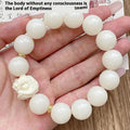 Obsidian single circle prayer beads bracelet for men with chamfered square grain detailing