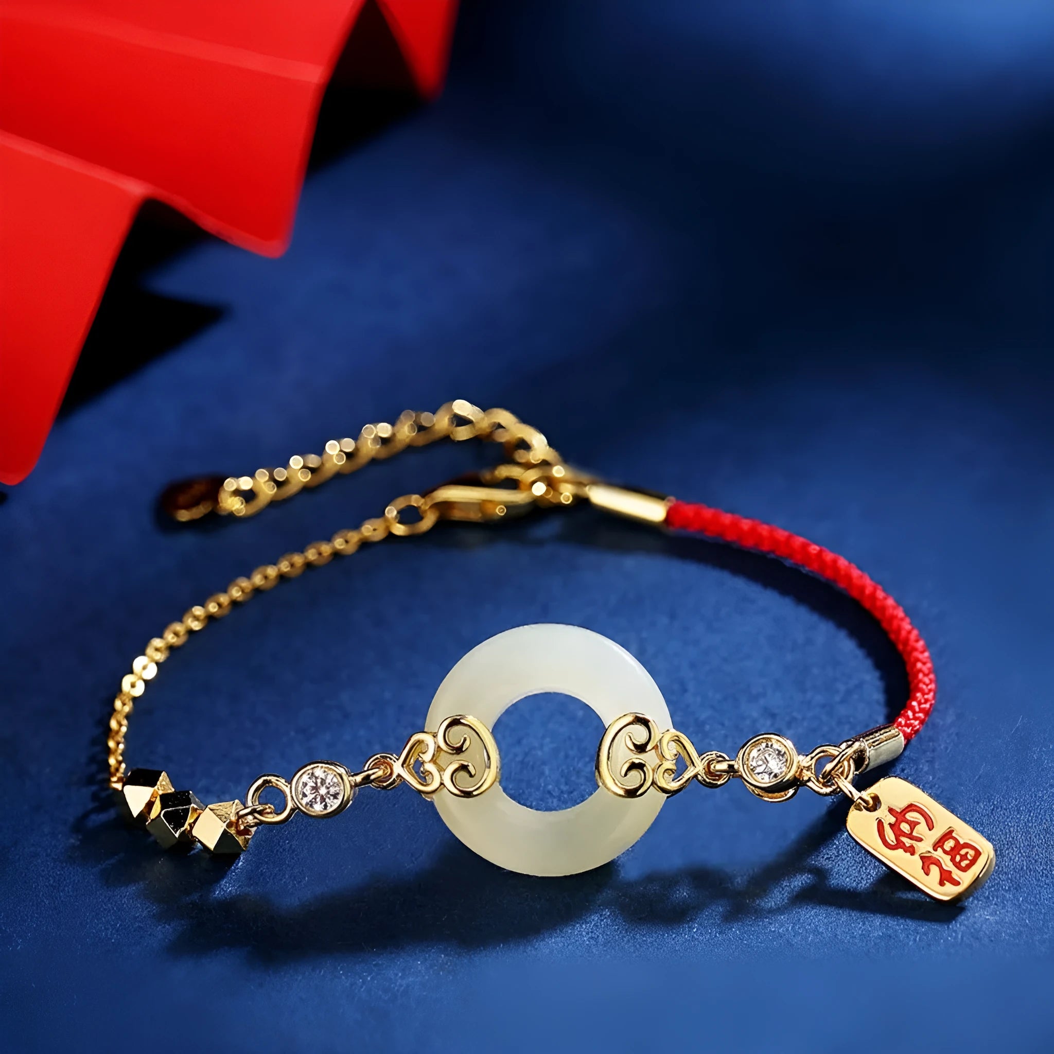Hetian jade and 925 sterling silver jewellery set including bracelet, necklace, and earrings with Chinese Fu Lu Shou motifs.