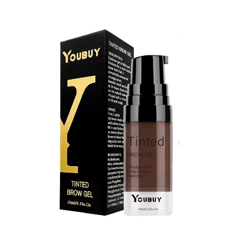 Waterproof eyebrow cream pencil in dark grey and golden yellow shades