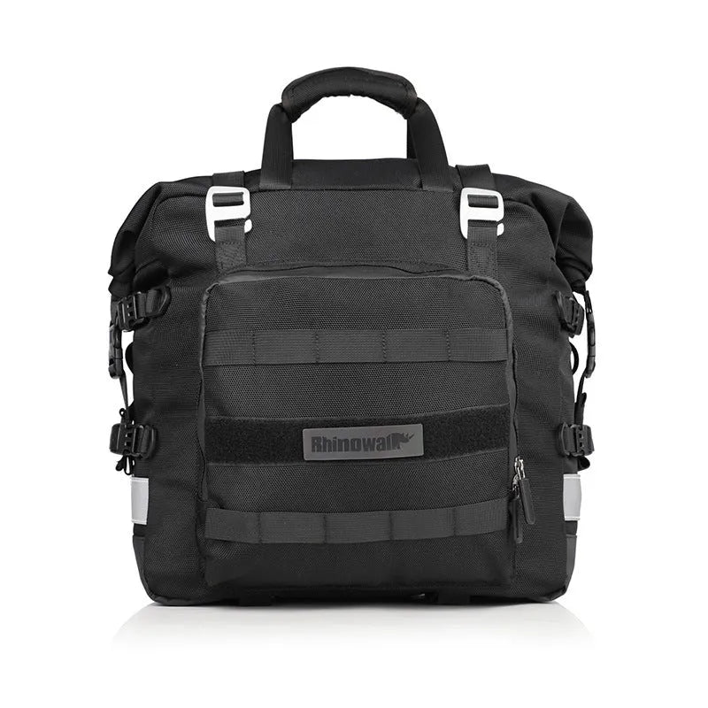20 litre quick release motorcycle side bag in black or army green colour