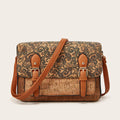 Women's printed PU crossbody bag with single shoulder strap in one of four colour options