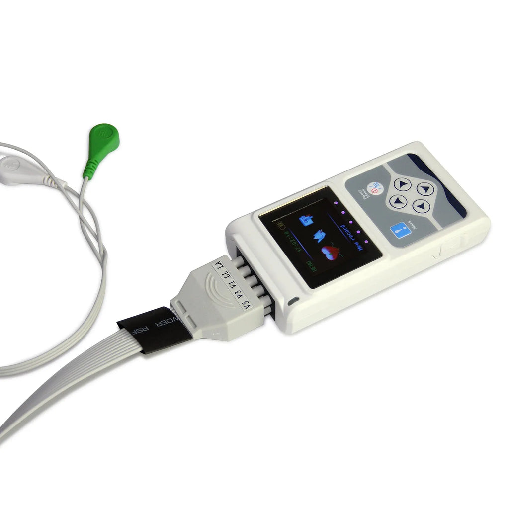 ECG Holter 12 channel 12 lead recorder TLC5000 with lead cable and USB for 24-hour ECG monitoring