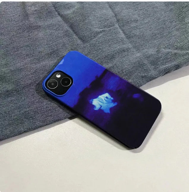 Glossy Fine Hole Niche Art Phone Case for Apple iPhone 15 14 13 12 11 Pro Max Plus Mini Hard Shell Protective Cover Compatible with Multiple iPhone Models Trendy Fashion Design