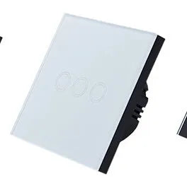 86mm tempered glass touch light switch in black, golden, or white colour options