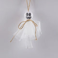 Halloween LED lantern chain with 20 PVC ghost lights powered by battery box