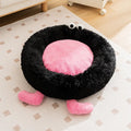 Briquettes plush pet bed in blue colour with raised sides forming a nest for dogs or cats