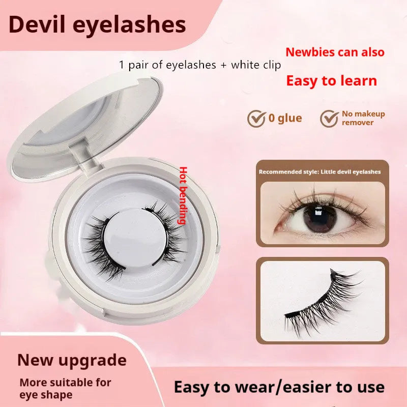 Magnetic suction false eyelashes Little Devil Supernatural Magnet Suit in mink material with white clip