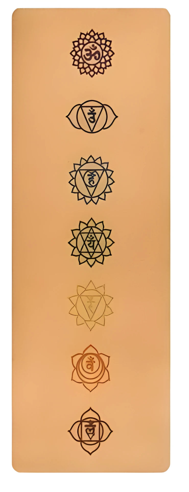 7 Chakra Cork Yoga Mat 183x68cm with natural cork top and non-slip bottom