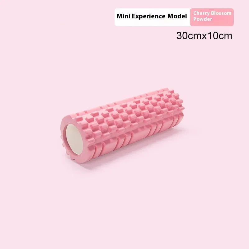 EVA foam roller in assorted colours showing different diameter sizes for fitness recovery.