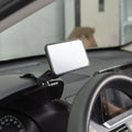 Square car baby mirror with chrome ABS cover and glass mirror 120x60mm