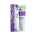 Oral care toothpaste tube 100g capacity with peppermint leaf extract and calcium phosphosilicate on clean bathroom surface