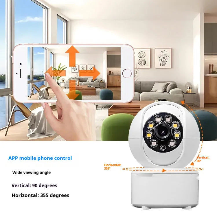 1080p HD dual-light panorama home security camera with ceiling mount bracket