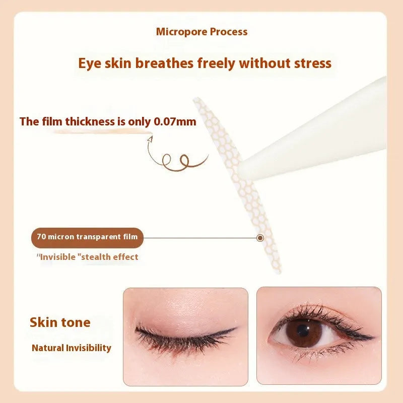 Roll of 120 lace double eyelid stickers in Crescent and Olive shape options.