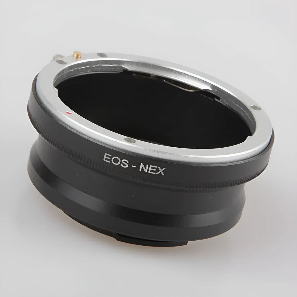 Metal EOS-NEX lens adapter ring in black for Canon EF lenses to Sony NEX cameras