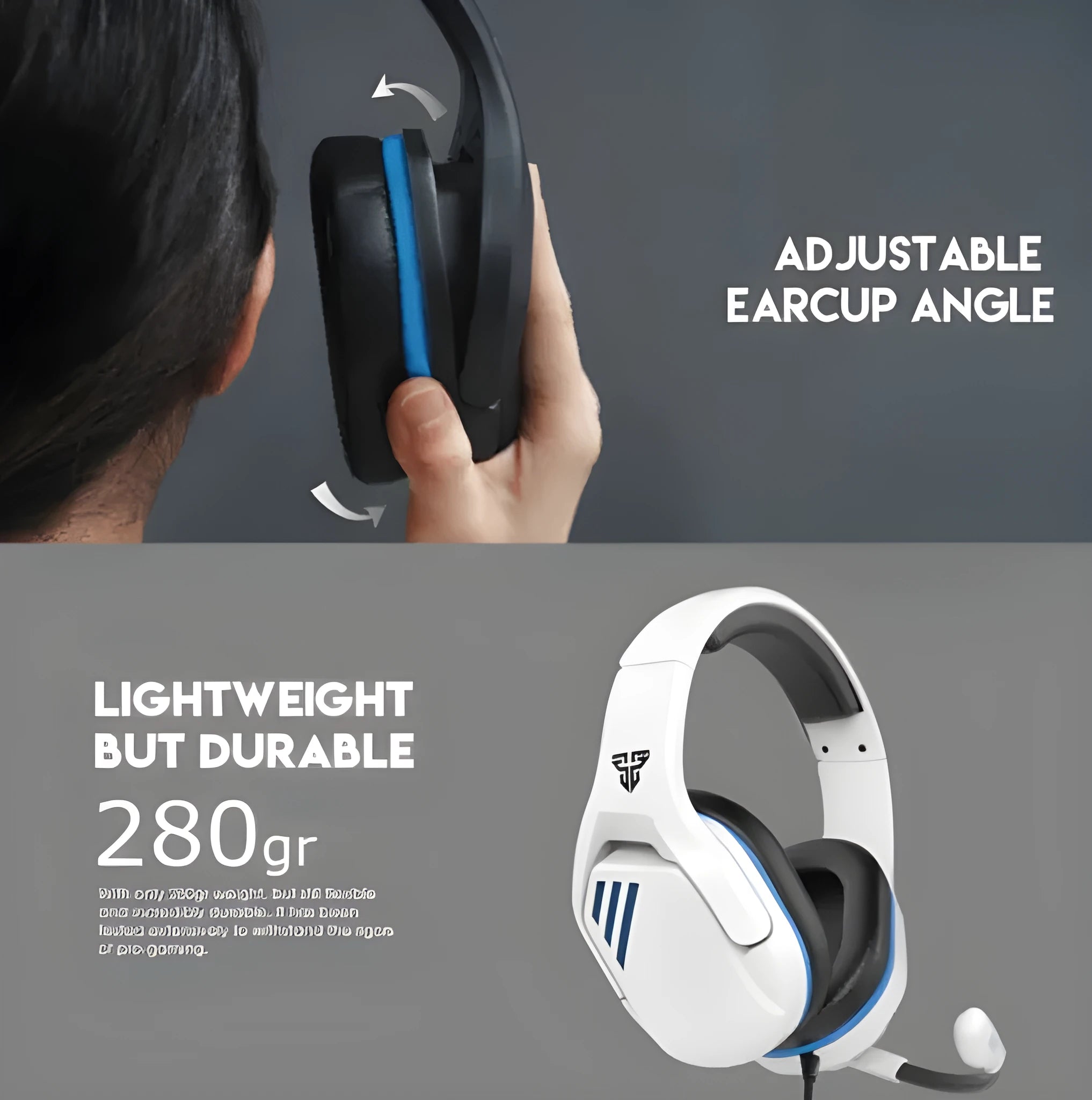 MH86 Esports professional headwear with integrated black USB headphones and microphone