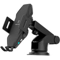 T3 touch-sensitive car wireless charger with mobile phone holder in matte black colour
